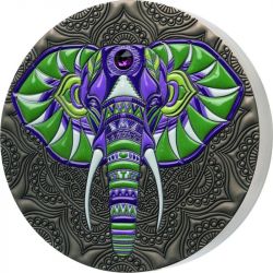 1000 Cedis Elephant - Mandala