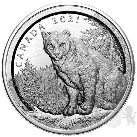 50$ Wielowarstwowa Puma 105,62 g Ag 999 2021 Kanada