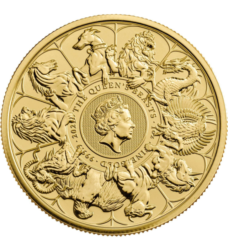 100£ The Queen's Beasts 1 oz Au 999 2021 Great Britain 100£ The Queen's Beasts 1 oz Au 999 2021 Great Britain