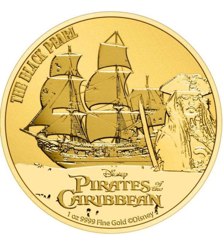 250$ The Black Pearl - Pirates of the Caribbean, Disney 1 oz Au 999 2021 Niue Island 250$ The Black Pearl - Pirates of the Caribbean, Disney 1 oz Au 999 2021 Niue Island