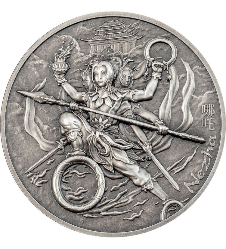 10$ Nezha - Broń Mitologiczna 2 oz Ag 999 2021 Wyspy Cooka 10$ Nezha - Broń Mitologiczna 2 oz Ag 999 2021 Wyspy Cooka