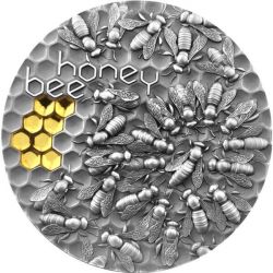 5$ Pszczoła Miodna 2 oz Ag 999 2021 Niue