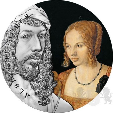 10 Cedi Albrecht Dürer - Najwięksi Artyści Świata 2 oz Ag 999 2021 Ghana