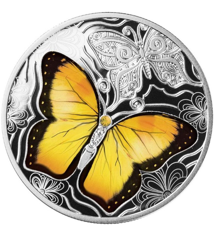 500 Francs Colorful World of Butterflies 17,50 g Ag 999 2021 Cameroon 500 Francs Colorful World of Butterflies 17,50 g Ag 999 2021 Cameroon