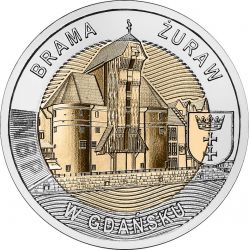 5 zł The Crane Gate in Gdańsk - Discover Poland 6,54 g Bimetal 2021