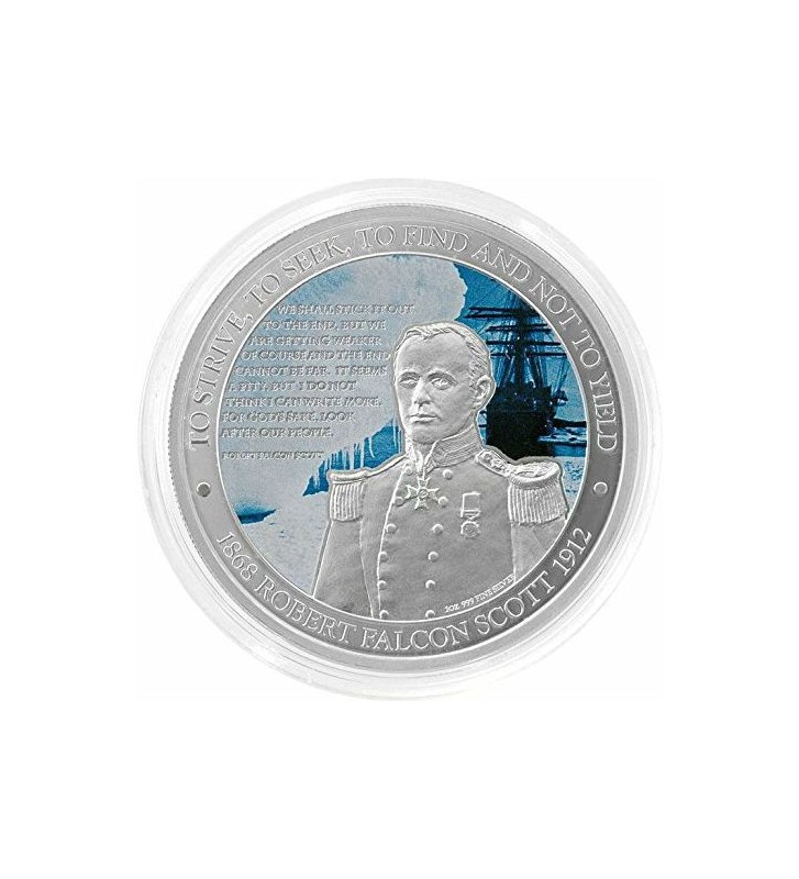 2$ Robert Falcon Scott, Royal Navy Antarctica 1 oz Ag 999 2012 Niue 2$ Robert Falcon Scott, Royal Navy Antarctica 1 oz Ag 999 2012 Niue