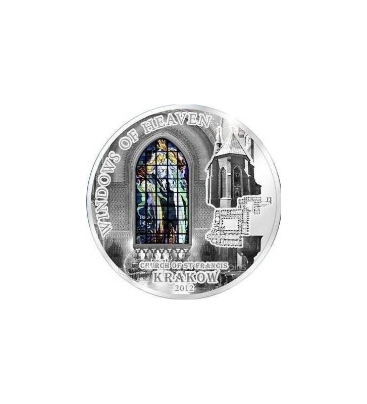 10$ Cracow Saint Francis Basilica - Windows of Heaven 50 g Ag 925 Glass Cook Island 10$ Cracow Saint Francis Basilica - Windows of Heaven 50 g Ag 925 Glass Cook Island