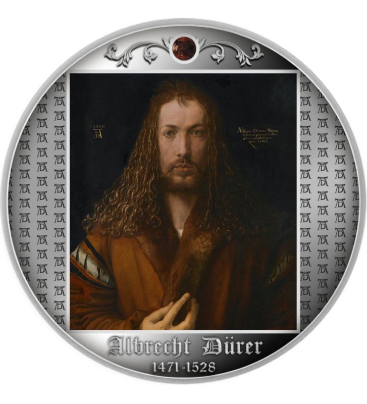 500 Francs Self-Portrait at Twenty-Eight, 550. anniversary of birth of Albrecht Dürer 17,5 g Ag 999 Cameroon 500 Francs Self-Portrait at Twenty-Eight, 550. anniversary of birth of Albrecht Dürer 17,5 g Ag 999 Cameroon