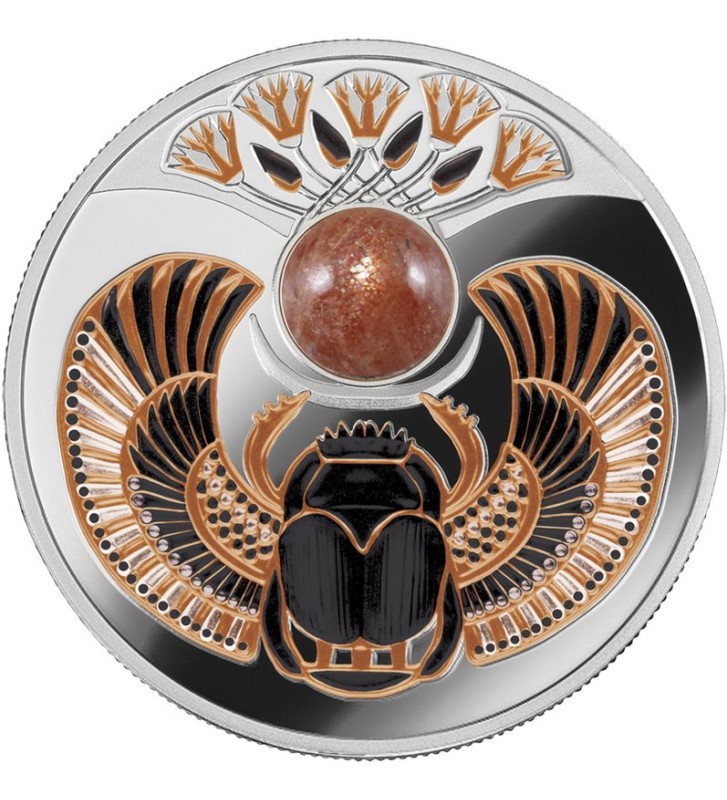 1$ Skarabeusz Słoneczny 17,5 g Ag 999 Szkło awenturynowe 2021 Niue 1$ Skarabeusz Słoneczny 17,5 g Ag 999 Szkło awenturynowe 2021 Niue