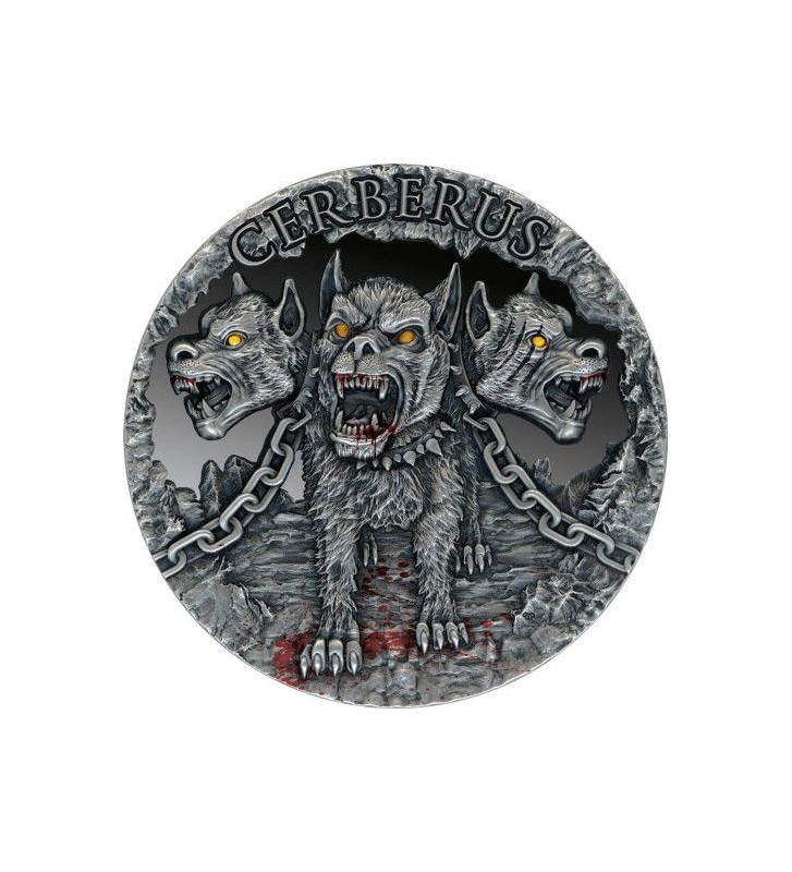 2000 Francs Cerberus - Mythical Creatures 2 oz Ag 999 2021 Cameroon 2000 Francs Cerberus - Mythical Creatures 2 oz Ag 999 2021 Cameroon