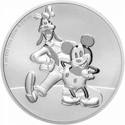 2$ Mickey and Goofy - Disney 1 oz Ag 999 2021 Niue