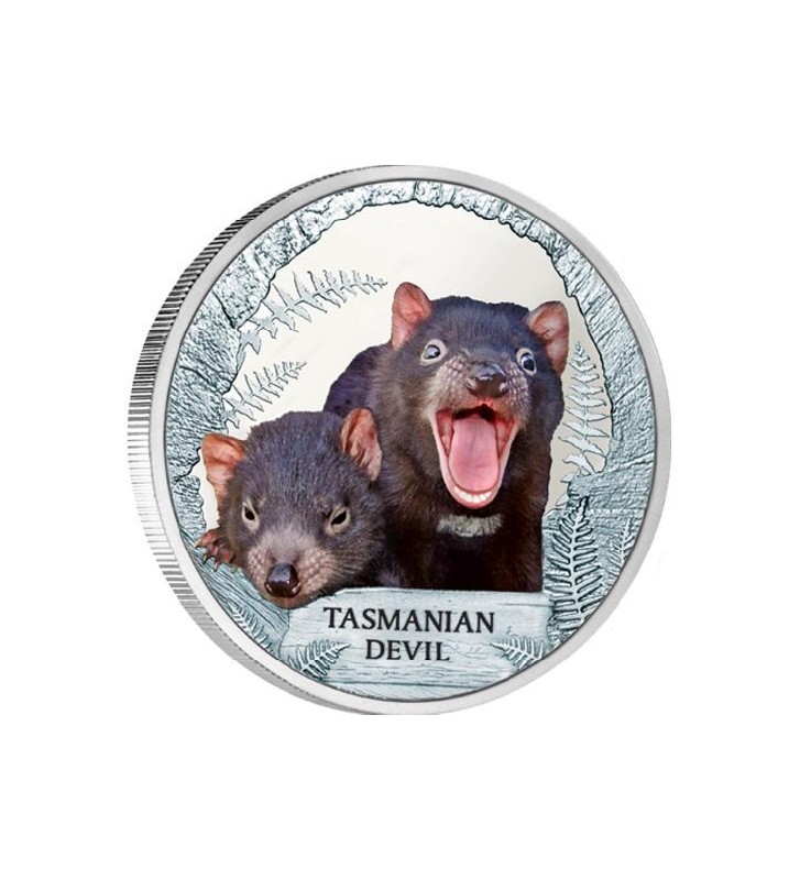 1$ Tasmanian Devil - Endangered and Extinct 1 oz Ag 999 2013 Tuvalu 1$ Tasmanian Devil - Endangered and Extinct 1 oz Ag 999 2013 Tuvalu
