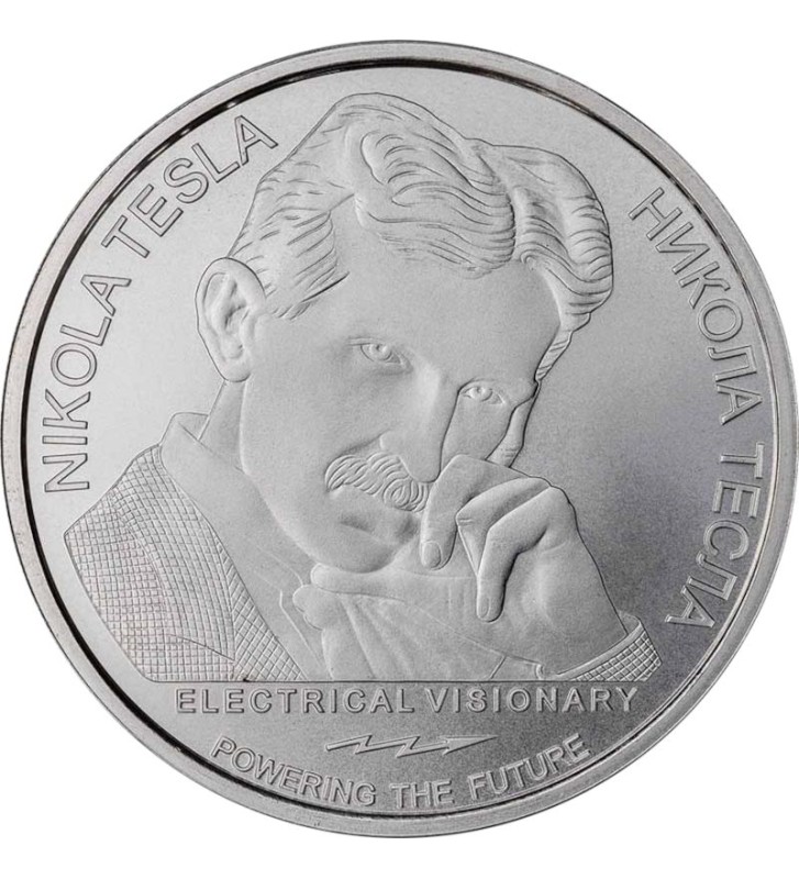 100 Dinar Nikola Tesla, Free Energy 1 oz Ag 999 2021 100 Dinar Nikola Tesla, Free Energy 1 oz Ag 999 2021