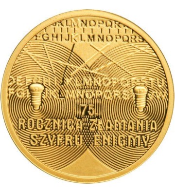 100zł 75th Anniversary of the Breaking of the Enigma Cipher 8 g Au 900 2007 Poland