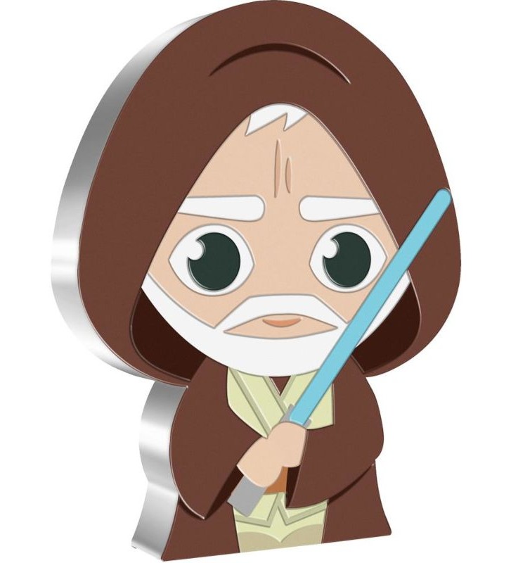 2$ Obi Wan Kenobi - Gwiezdne Wojny, Chibi 1 oz Ag 999 2021 Niue 2$ Obi Wan Kenobi - Gwiezdne Wojny, Chibi 1 oz Ag 999 2021 Niue