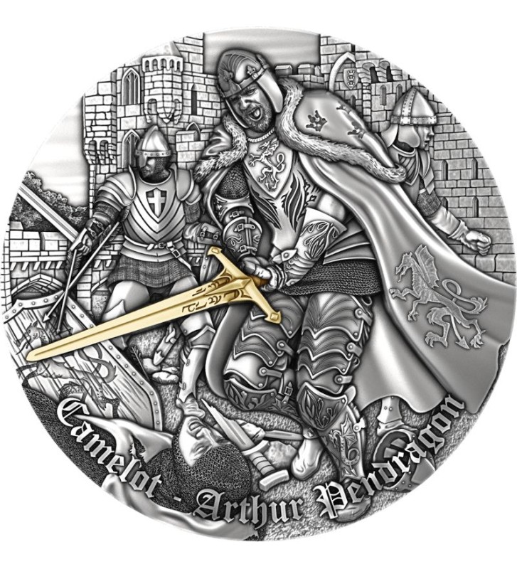 5$ Artur Pendragon - Camelot 2 oz Ag 999 2021 Niue 5$ Artur Pendragon - Camelot 2 oz Ag 999 2021 Niue