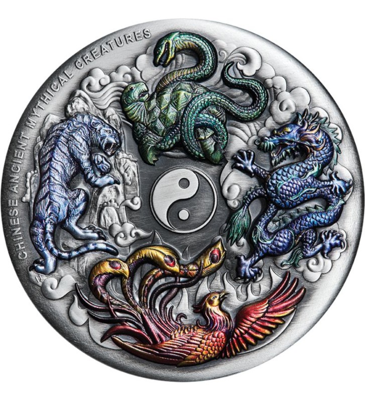 5$ Chinese Ancient Mythical Creatures 5 oz Ag 999 2021 Tuvalu 5$ Chinese Ancient Mythical Creatures 5 oz Ag 999 2021 Tuvalu