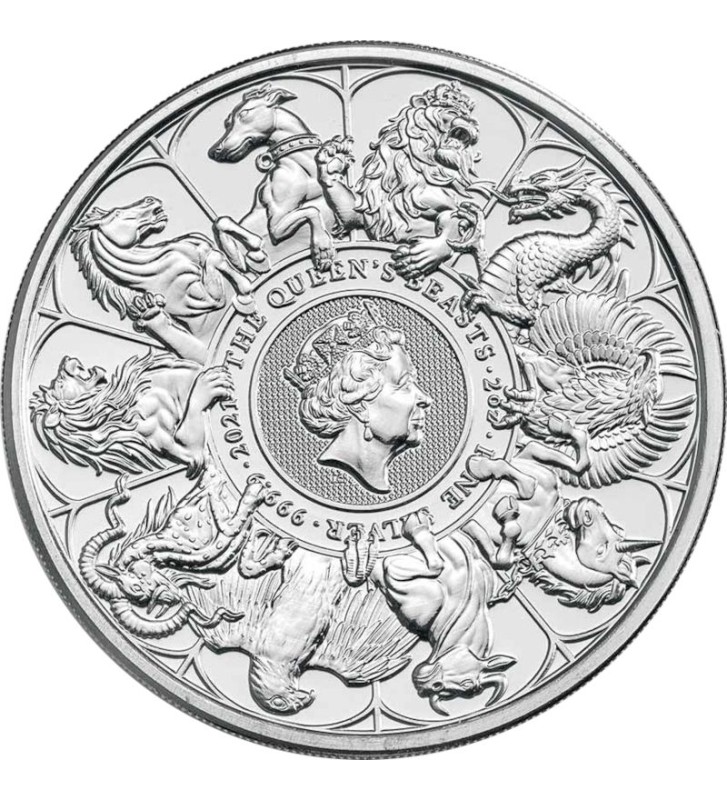 5£ The Queen's Beasts 2 oz Ag 999 2021 Great Britain 5£ The Queen's Beasts 2 oz Ag 999 2021 Great Britain
