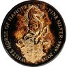 5£ Płonący Koń Hanoweru - Bestie Królowej 2 oz Ag 999 Ruten 2021 Wielka Brytania