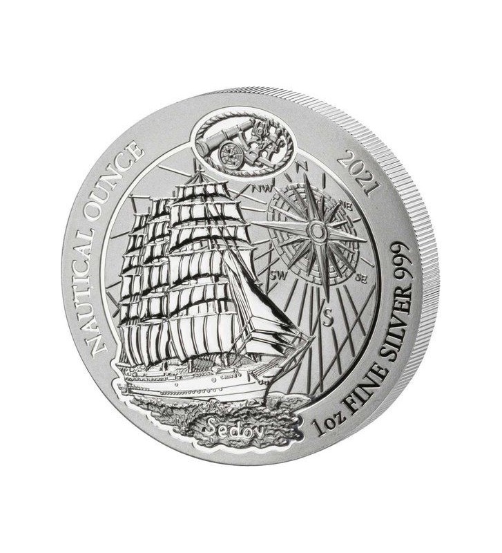 50 Francs Sedov - Nautical Ounce 1 oz Ag 999 2021 Rwanda 50 Francs Sedov - Nautical Ounce 1 oz Ag 999 2021 Rwanda