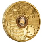 50$ Whisky  Old Vatted Glenlivet 1862 2 oz Au 999 2018 Tuvalu
