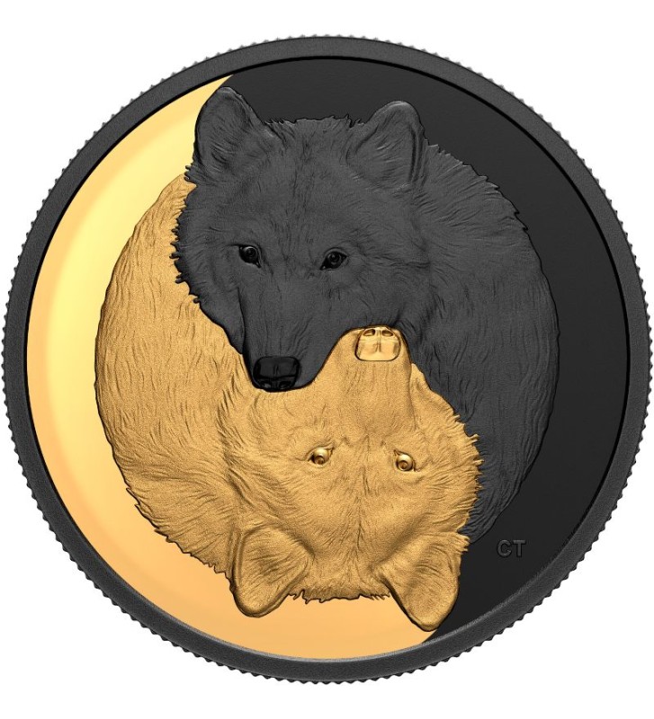 20$ Grey Wolf Black and Gold 2021 31,39g Ag 999 20$ Grey Wolf Black and Gold 2021 31,39g Ag 999