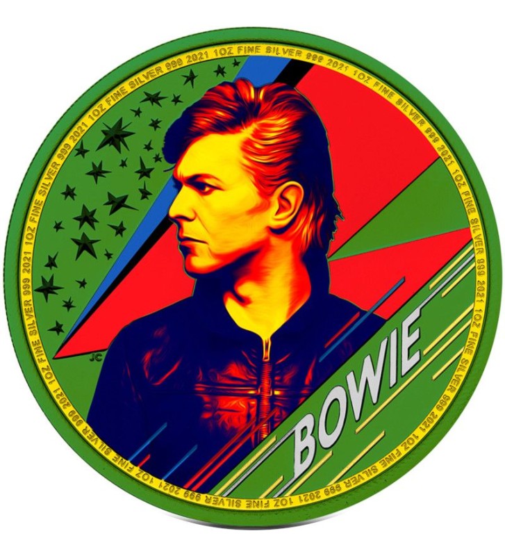 2£ Dawid Bowie - Legendy Muzyki, Stardust Edition 1 oz 999 2021 Wielka Brytania 2£ Dawid Bowie - Legendy Muzyki, Stardust Edition 1 oz 999 2021 Wielka Brytania