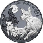 1$ Dingo - Australia at Night 1 oz Ag 999 2021 Niue