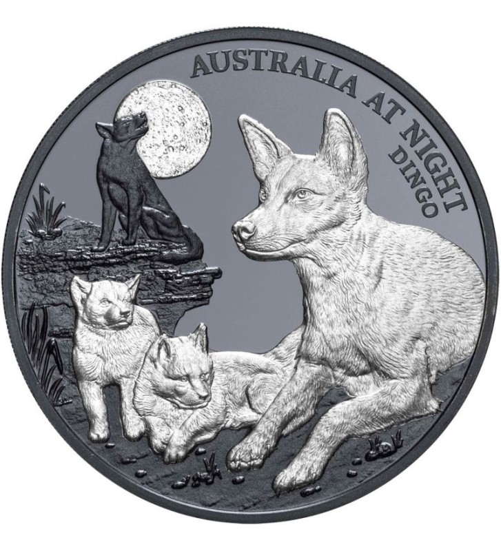 1$ Dingo - Australia at Night 1 oz Ag 999 2021 Niue 1$ Dingo - Australia at Night 1 oz Ag 999 2021 Niue