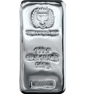 Srebrna Sztabka, Germania Mint 500 g Ag 999.9 Polska