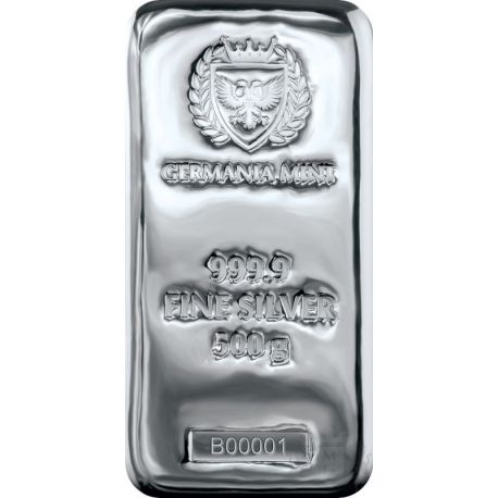 Srebrna Sztabka, Germania Mint 500 g Ag 999.9 Polska