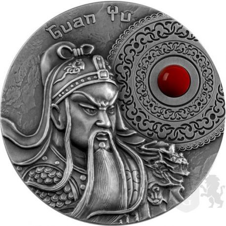 5$ Guan Yu, Model of Bravery and Courage 2 oz Ag 999 2021 Niue