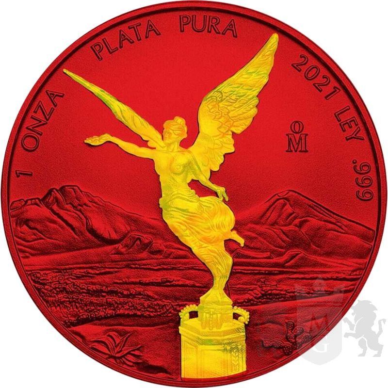 Libertad Holographic - Space Red 1 oz Ag 999 2021 Mexico