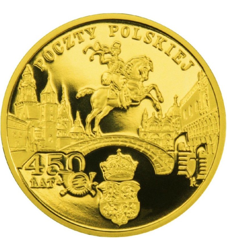 200zł 450 years of the Polish Postal Service 2008 15,50 g Au 900 200zł 450 years of the Polish Postal Service 2008 15,50 g Au 900