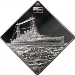 10$ HMS Australia Battleship 2 oz Ag 999 2011