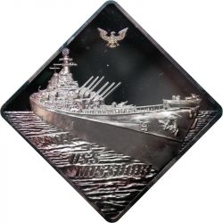 10$ USS Missouri - Battleship 2 oz Ag 999 2008