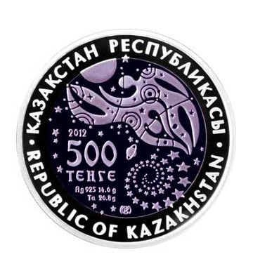 500 Tenge Bajkonur - Przestrzeń 14,16 g Ag 925 2012
