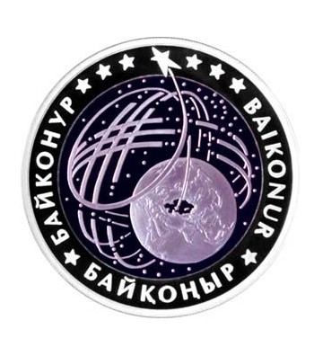 500 Tenge Bajkonur - Przestrzeń 14,16 g Ag 925 2012