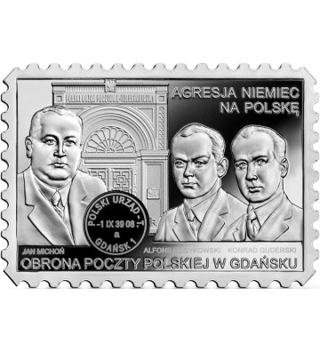 20zł Obrona Poczty Polskiej w Gdańsku. Agresja Niemiec na Polskę 28,28 g Ag 925 2021