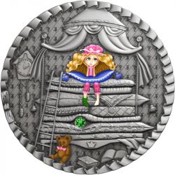 1$ The Princess and the Pea - Fairy Tales 1 oz Ag 999 2021 Niue
