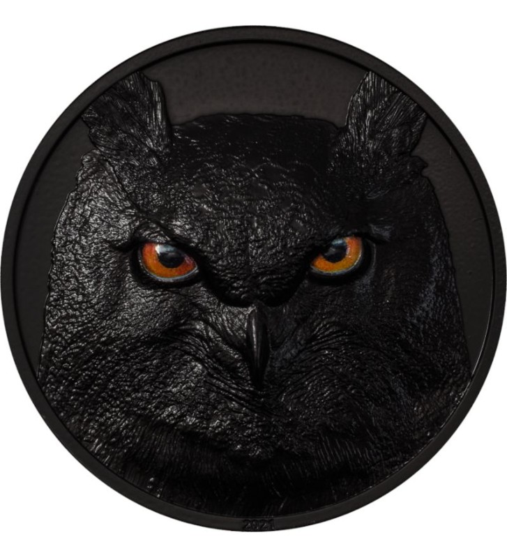 10$ Eagle Owl - Hunters by Night 2 oz Ag 999 2021 Palau 10$ Eagle Owl - Hunters by Night 2 oz Ag 999 2021 Palau