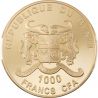 1000 Francs Cannabis Sativa Gold Plated 1 oz Ag 999 2021 Benin