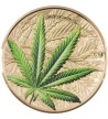 1000 Francs Cannabis Sativa Gold Plated 1 oz Ag 999 2021 Benin 1000 Francs Cannabis Sativa Gold Plated 1 oz Ag 999 2021 Benin