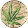 1000 Franków Cannabis Sativa Pozłacana 1 oz Ag 999 2021 Benin