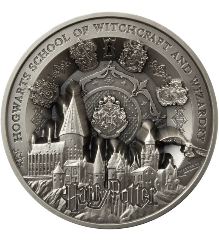 50$ Zamek Hogwart - Harry Potter 1 kg Ag 999 2021 Samoa 50$ Zamek Hogwart - Harry Potter 1 kg Ag 999 2021 Samoa