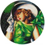 20$ Dziewczyna w Zielonej Sukience, Tamara Łempicka- Mozaika 3 oz Ag 999 Palau 2021
