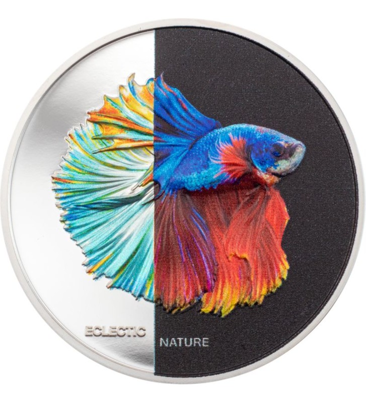 5$ Fighting Fish - Eclectic Nature 1 oz Ag 999 2021 Cook Island 5$ Fighting Fish - Eclectic Nature 1 oz Ag 999 2021 Cook Island