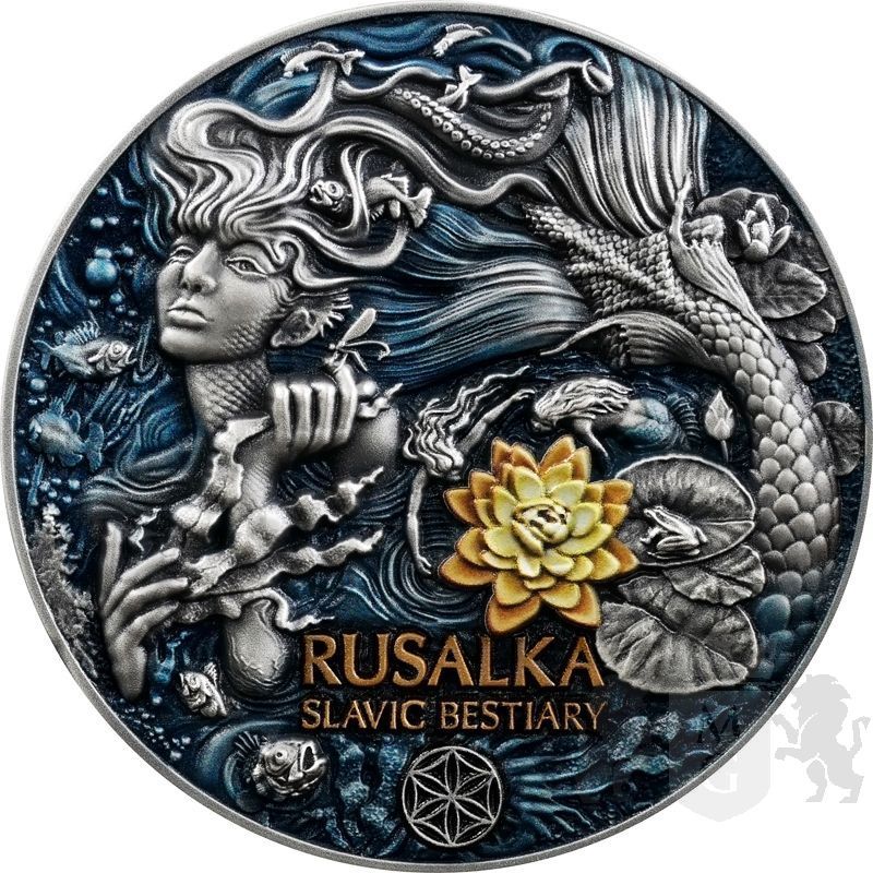 2000 Francs Rusalka - Slavic Bestiary 3 oz Ag 999 2021 Cameroon