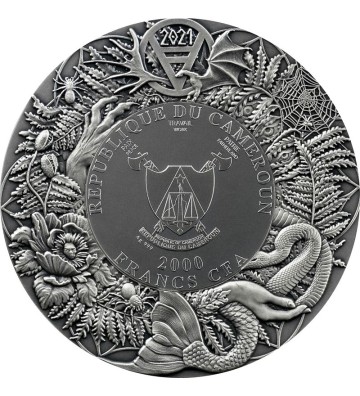 5$ Rusałka - Bestie Słowiańskie 3 oz Ag 999 2021 Kamerun
