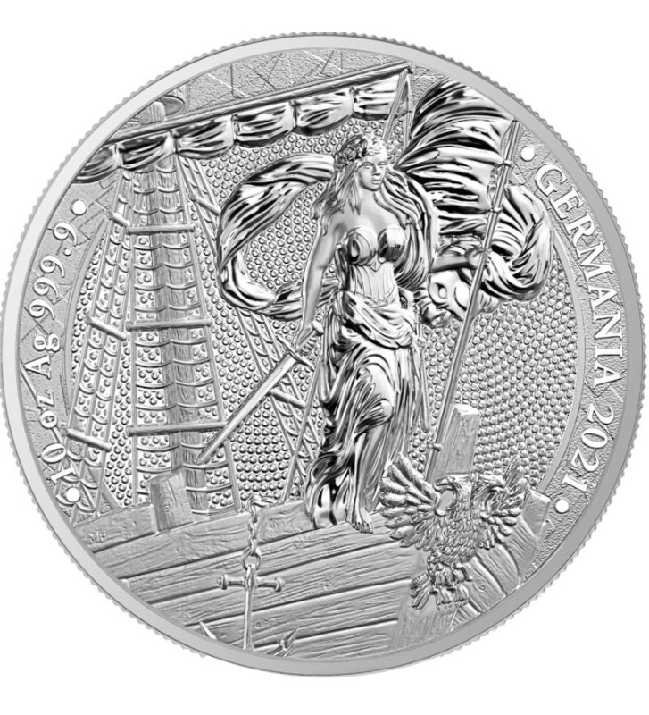50 Mark Germania BU 10 oz Ag 999 2021 50 Mark Germania BU 10 oz Ag 999 2021
